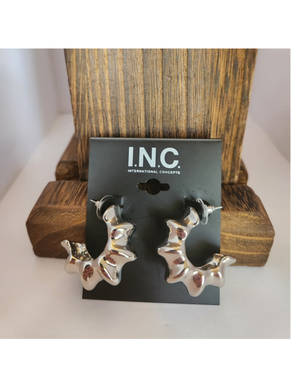 I.N.C. International Concepts Silver Hoop Earrings - Picture 6 of 11
